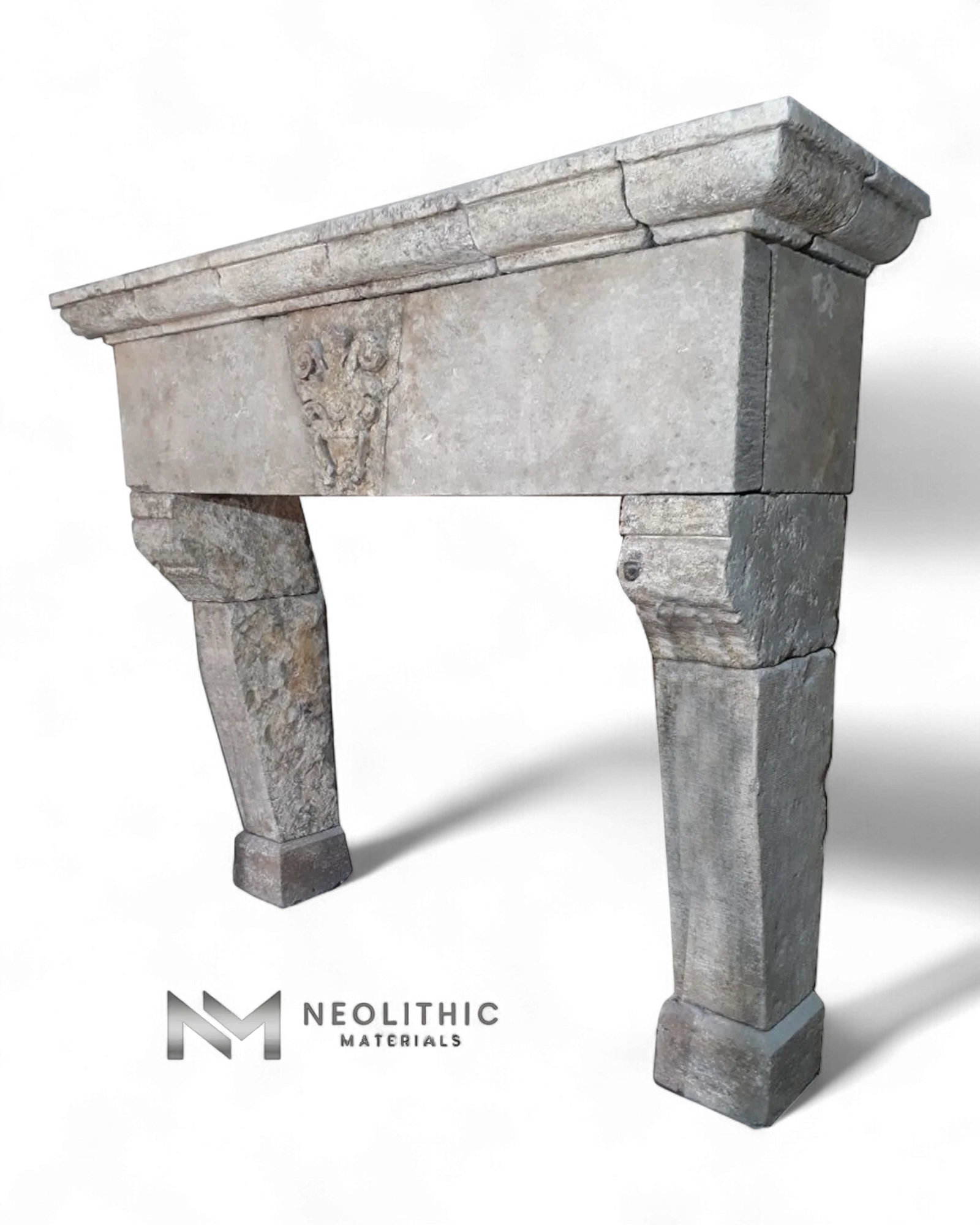 Reclaimed Limestone Mantel - Image 2